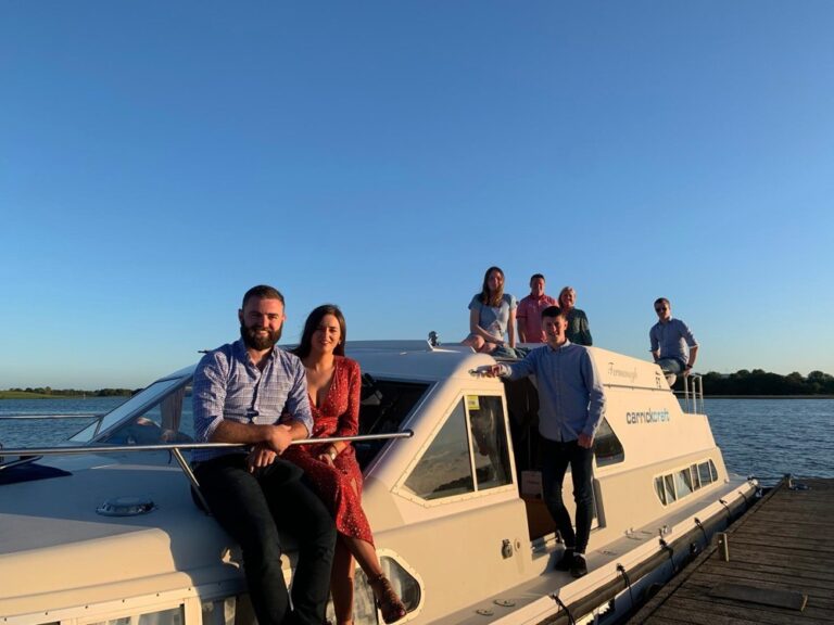 Family on boat